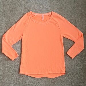 NWT Xhilaration Sleepwear Relaxed Newness Long Sleeve Top Orange Women's Small